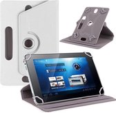 Xssive Universele Tablet Hoes voor 7 inch Tablet - 360° draaibaar - Wit