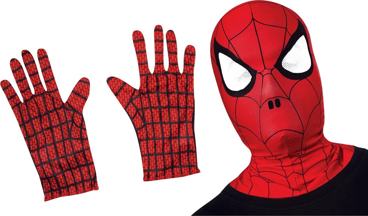 partij vallei Bel terug Spiderman™ set - Kap en handschoenen - Verkleedattribuut - One size" |  bol.com