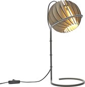 Van Tjalle en Jasper | Atmosphere bureaulamp - Soft Grey | Staal (grijs) en MDF (hout , grijs) | E14 fitting | Sfeer licht | Schemerlamp | Uniek Dutch Design | Bouwpakket