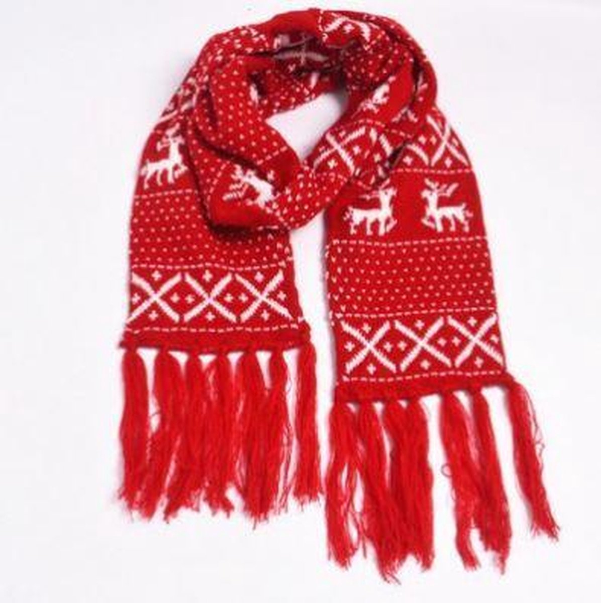 Kerst sjaal Rood & wit - 160 x 17cm | bol.com