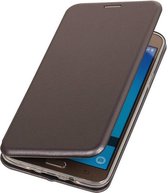 Slim Folio Case - Book Case Telefoonhoesje - Folio Flip Hoesje - Geschikt voor Huawei P20 - Grijs