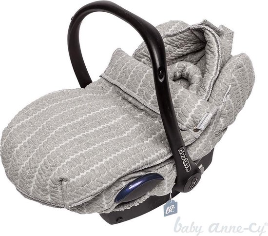 Baby Anne-Cy Autostoelhoes en Voetenzak Oslo Butterfly Cable Grey | bol.com