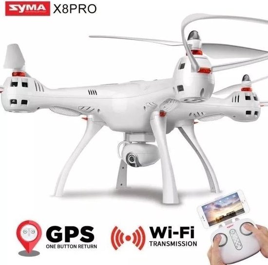Knop vod zacht Syma X8 Pro drone met GPS - FPV live camera drone | bol.com