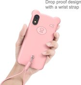 Bear Siliconen Softcase - Iphone XS Max Hoesje - Roze - Baseus