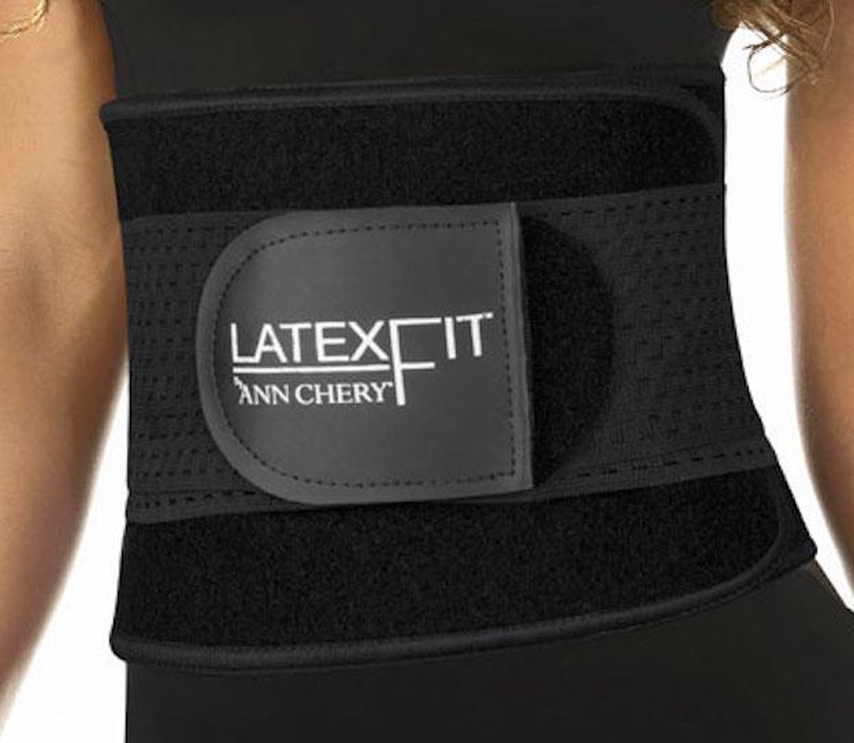 Ann Chery – Latex Fitness Gordel - Extra ondersteunend - Zwart - Maat 3XL (kledingmaat 44/46)