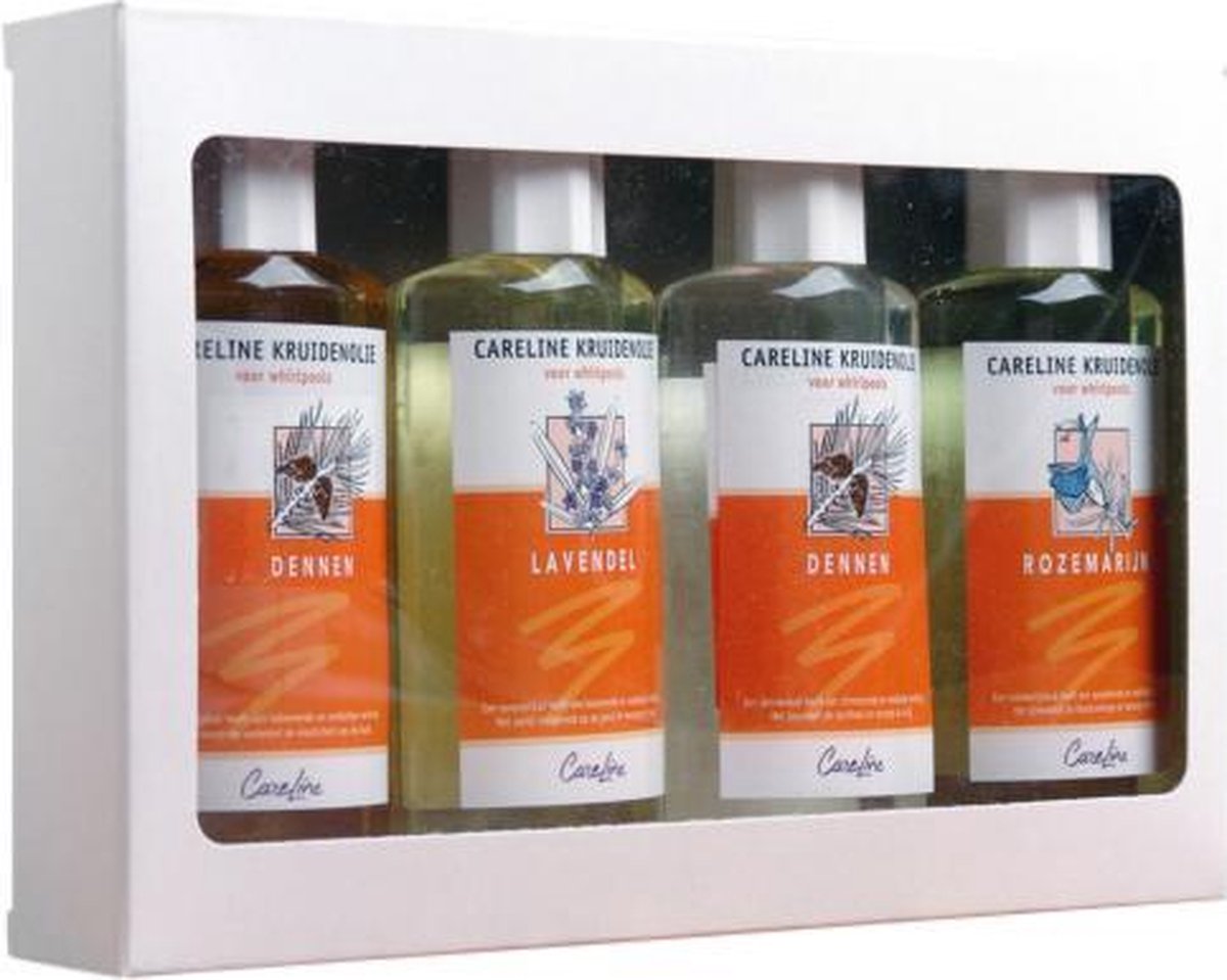 Cadeauset; Careline kruidenolie voor whirlpools (4x 100ml geurenset)