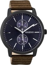 OOZOO Timepieces Bruin/Blauw horloge  (45 mm) - Bruin