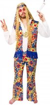 Hippie kleurrijk bloemen kostuum voor volwassenen - Volwassenen kostuums
