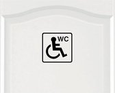 Autocollant toilettes handicapés - transparent - Fauteuil roulant - WC handicapés