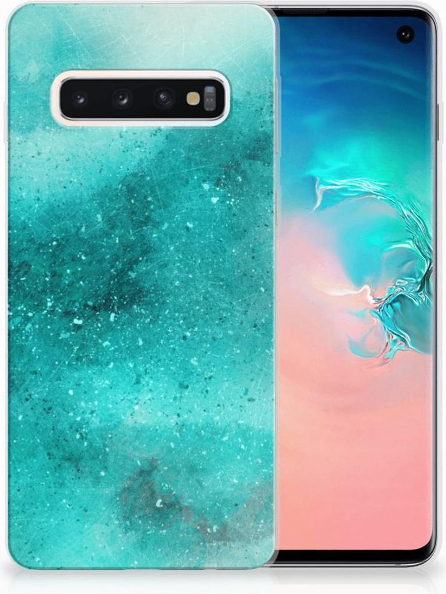 Hoesje maken Samsung Galaxy S10 Painting Blue