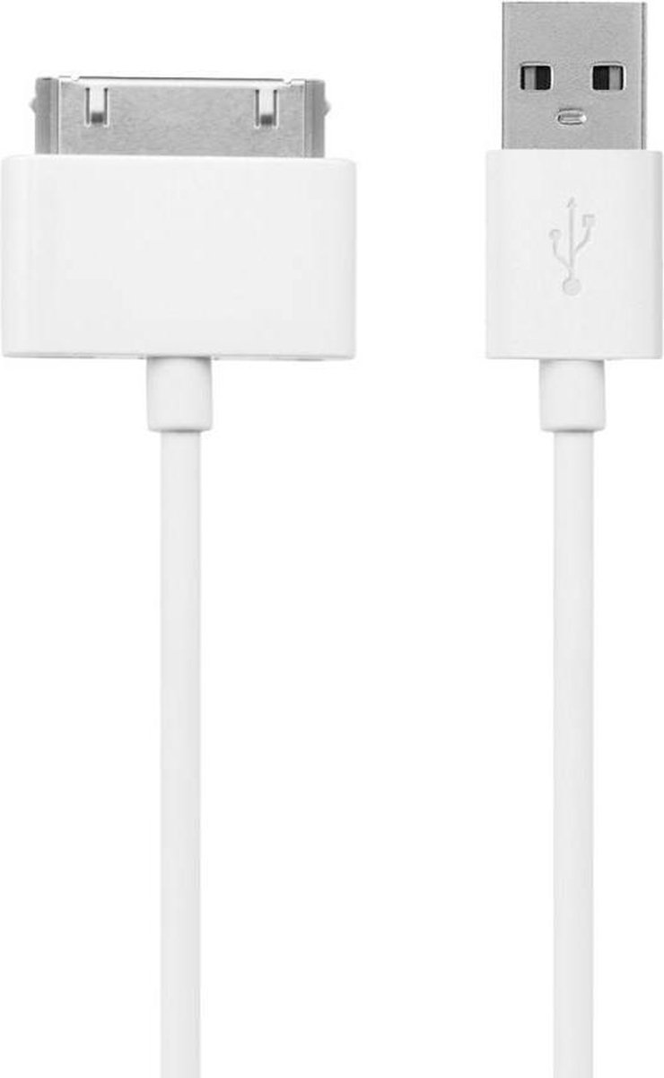 GRIXX Optimum Laadkabel iPhone/iPad 30 pins Nylon 1.8 m wit