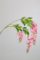 Wisteria - zijden bloem - roze - topkwaliteit - 110cm