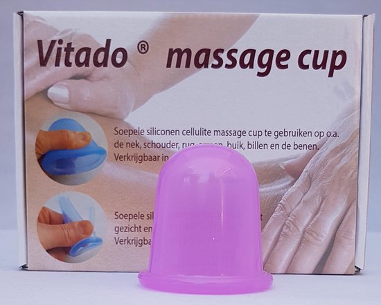 Massage cup voor cupping bindweefsel,  siliconen 5,5 cm kleur paars