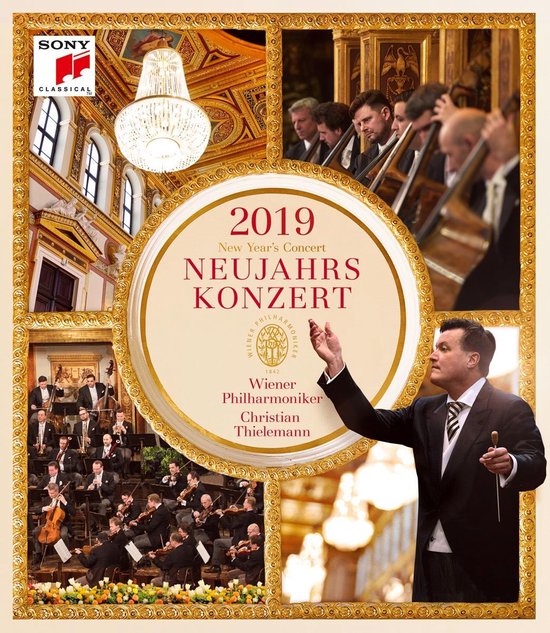 2019 Nieuwjaarsconcert van de Wiener Philharmoniker onder leiding van Christian Thielemann. Met beelden van het orkest en de dirigent.