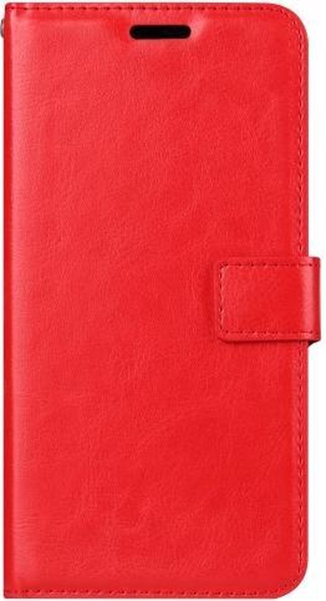 Bookcase Geschikt voor: Samsung Galaxy S6 Edge - Rood - portemonnee hoesje