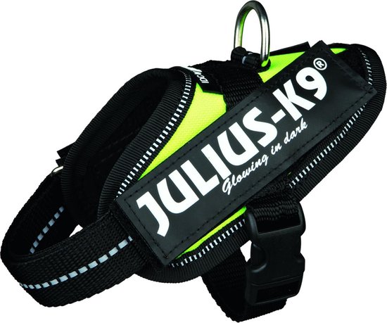 WERELD BEKENDE JULIUS K9 IDC POWERTUIG VOOR TEKSTLABELS NEON GREEN MAAT: BABY1