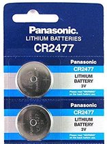 2 Stuks - Panasonic Professional CR2477 P120 3V 1000mAh Lithium knoopcel