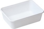 Plateaux micro-ondes en plastique PP 750 cc blanc 25 pièces avec couvercle