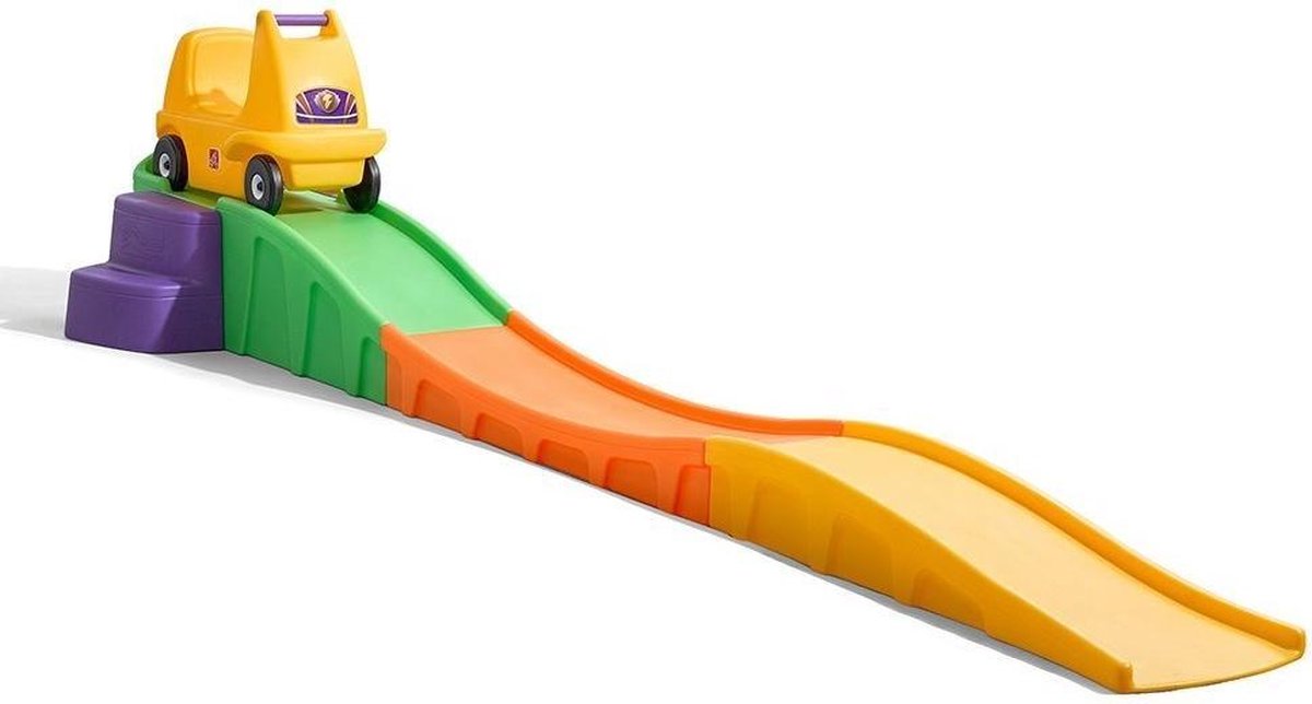 Step2 Up & Down Roller Coaster Speelgoed Achtbaan - Kinderachtbaan met loopauto - 3 meter achtbaan voor kinderen - Step2