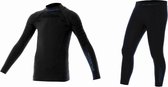 Brubeck | Jongens Junior Seamless Thermo Set - Zwart - 128/134