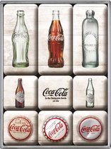 Nostalgic Art Magneet set Coca-Cola Bottle Timeline