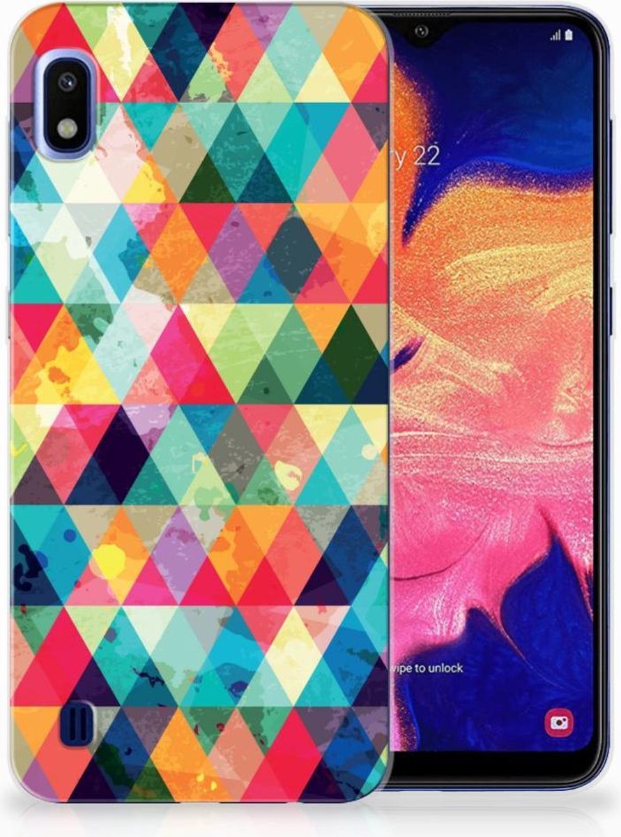 Back Cover voor Samsung Galaxy A10 TPU bumper Geruit