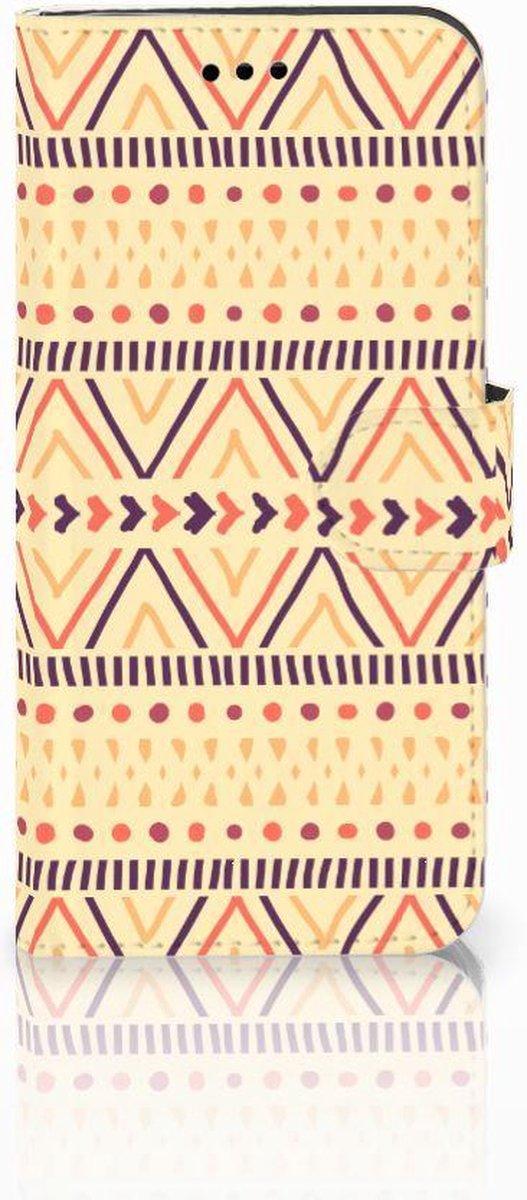 Book Case voor Huawei P10 Lite Telefoon Hoesje Aztec Yellow