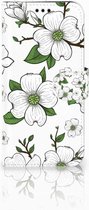 Geschikt voor Samsung Galaxy J5 2017 Wallet Book Case Hoesje Design Dogwood Flowers