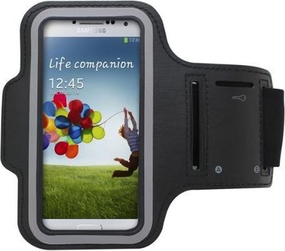 Sport armband hardloop hoesje voor Samsung Galaxy S4- Zwart