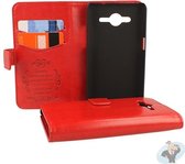 Samsung Galaxy Core 2 Portemonnee Hoesje - Classic Style Rood