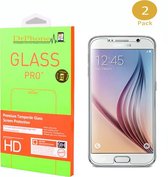 DrPhone 2 x Galaxy S6 Glas - Glazen Screen protector - Tempered Glass 2.5D 9H (0.26mm)