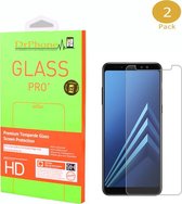 DrPhone 2 x A8 2018 Glas - Glazen Screen protector - Tempered Glass 2.5D 9H (0.26mm)