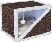 De Boon Krabhuis Cube - Ivoor/Bruin - S - 40 x 35 x 30 cm