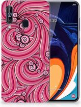 Hoesje maken Geschikt voor Samsung Galaxy A60 Swirl Pink