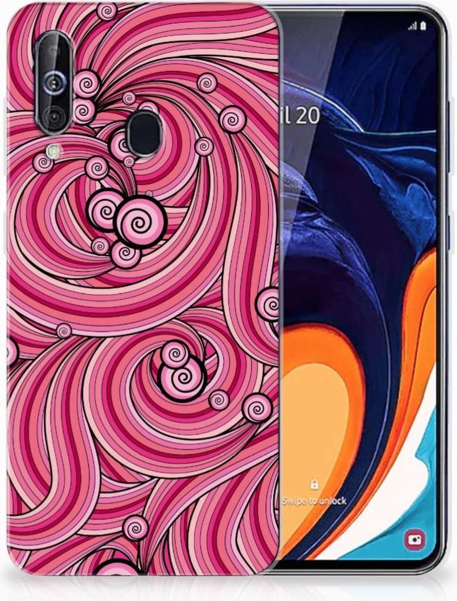 Samsung Galaxy A60 Hoesje maken Swirl Pink