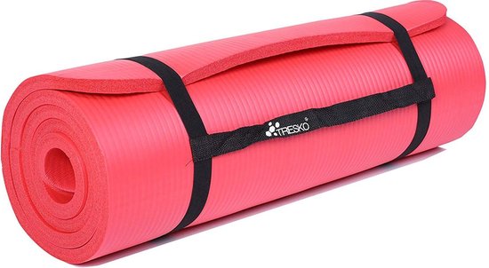 Tapis de Yoga rouge, 190x100x1,5 cm, tapis de fitness, Pilates, aérobic |  bol.com