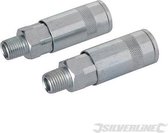 Silverline Luchtslang Snelkoppeling - 1/4 inch BSP - 2 stuks