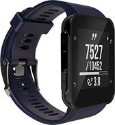 Siliconen Horloge Band Geschikt Voor Garmin Forerunner 30/35 - Armband / Polsband / Strap Bandje / Sportband - Donker Blauw