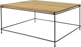 Torna Design Atos 80 Eiken - Salontafel - 78x34x78 cm - Zwart Staal/Eiken