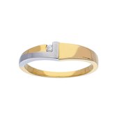 Glow - Gouden ring met steen 1-0.03ct - G/SI