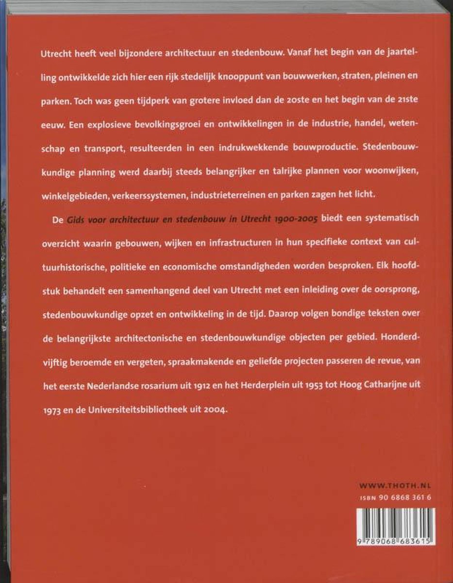 Gids Architectuur En Stedenbouw Utrecht - back cover