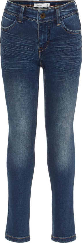 Name it Jongens Extra Slim Jeans - Dark Blue Denim - Maat 104
