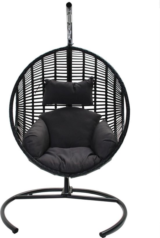 SenS-Line Dusty relax hangstoel - Zwart / Grijs | bol.com