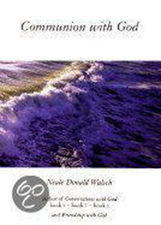 Boekomslag met de titel 'Communion with God' en een golvende, paars getinte zee.