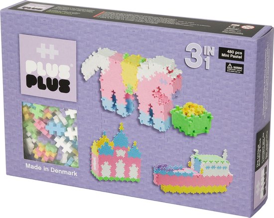 Plus-Plus Mini Pastel 3-in-1 - Constructiespeelgoed - 480 stuks (3722) |  bol.com