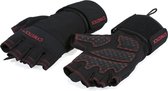 Gymstick Workout gloves Sporthandschoenen Unisex - Zwart; Rood - Maat L