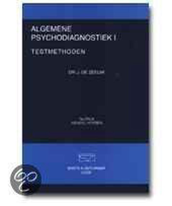Algemene psychodiagnostiek 1 dr 7 - J. de Zeeuw | Respetofundacion.org