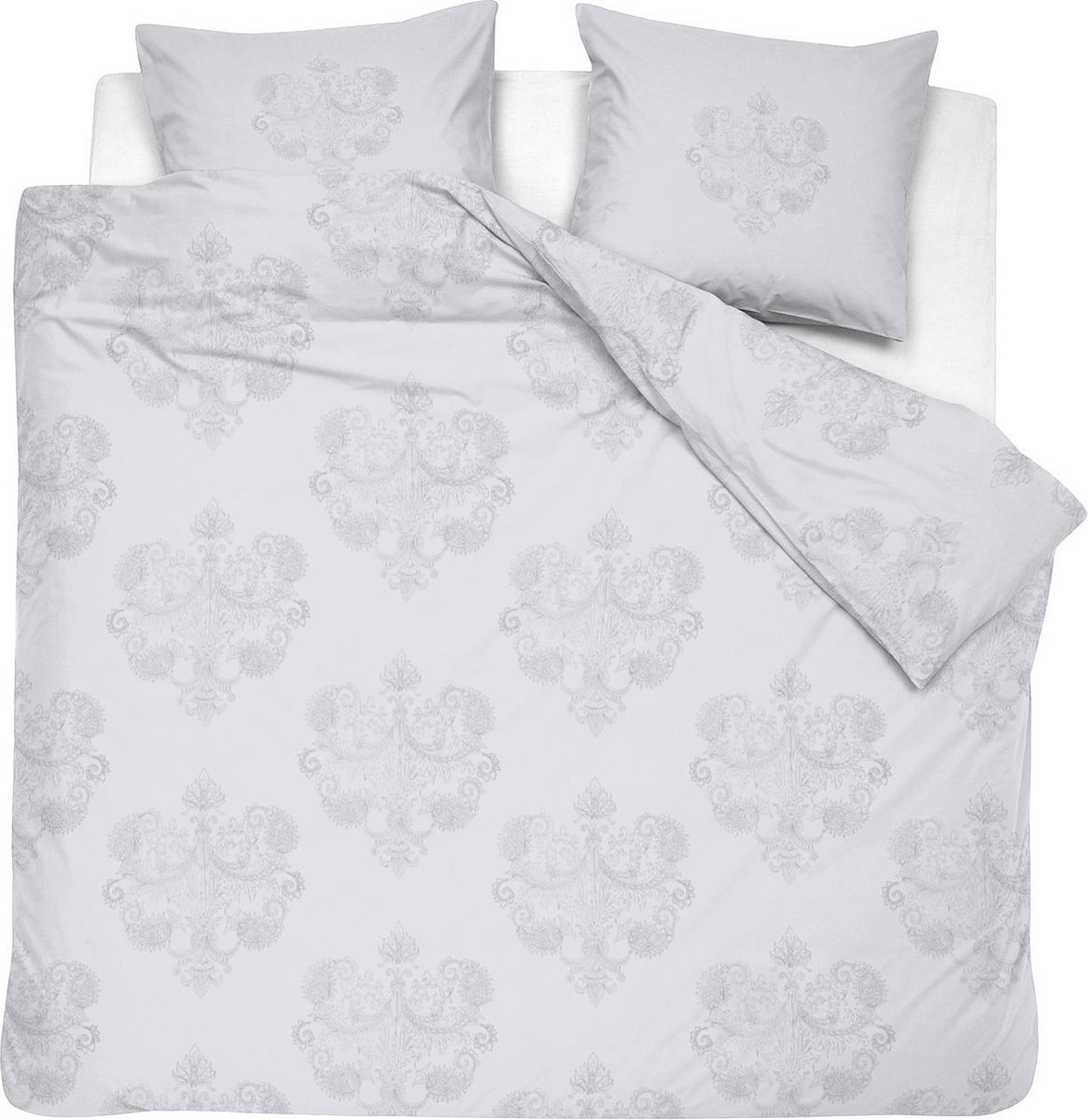 Cinderella Eloïse Dekbedovertrek - Katoensatijn - Tweepersoons - 200x200/220 cm - Grey