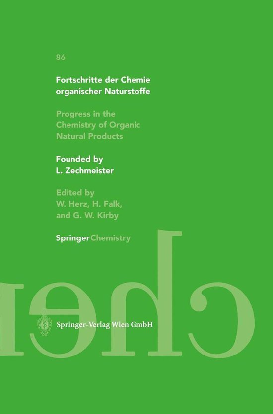 Fortschritte der Chemie organischer Naturstoffe Progress in  ... - cover