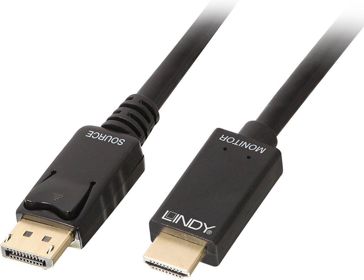 Lindy 36922 Displayport HDMI Zwart kabeladapter/verloopstukje